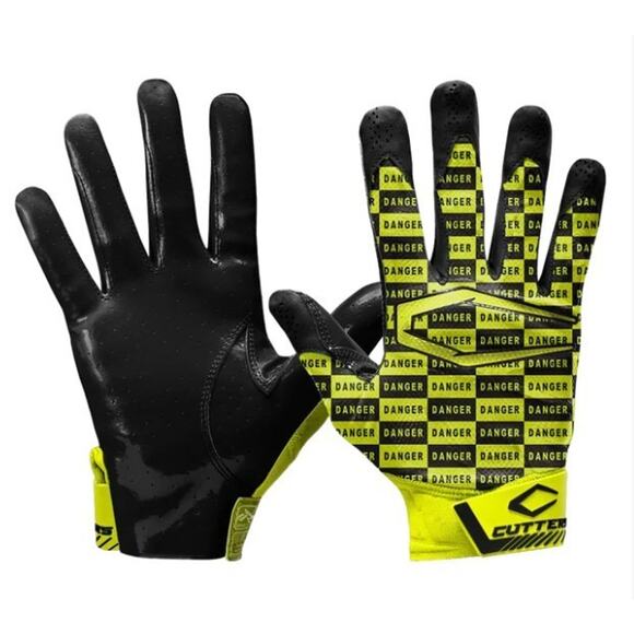 XL Cutters Rev Pro 4.0 Limited Edition Danger WR Wide Receiver Football Gloves - Picture 1 of 1